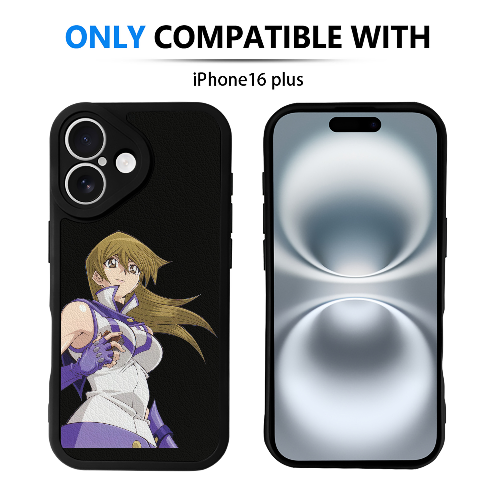 （画像用） 遊☆戯☆王 Yu-Gi-Oh! 【iPhone 16シリーズ対応】シリコンスマホケース（レザー調） 材質：シリコン